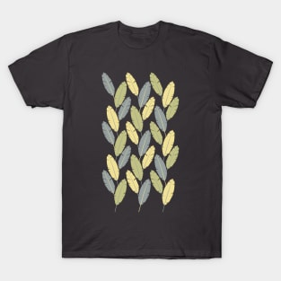 Banana leaves (Shades of yellow, green and gray) T-Shirt